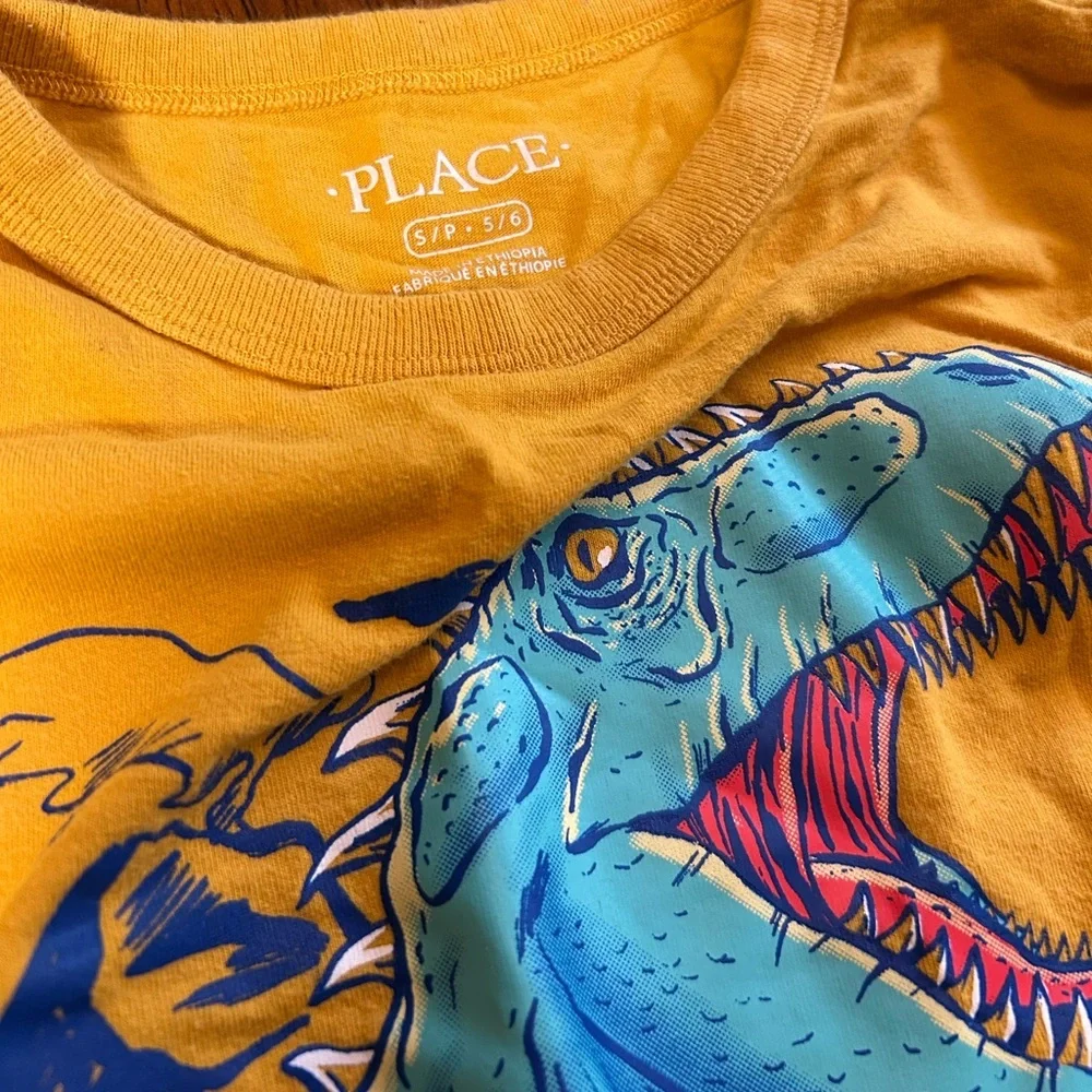 Mustard Yellow Dinosaur Graphic Tee | Boys Size S(5/6) | The Children’s Place